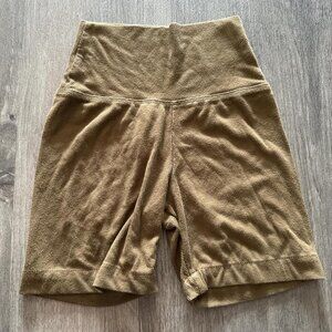 Joah Brown Ribbed Shorts XS/S Olive Green